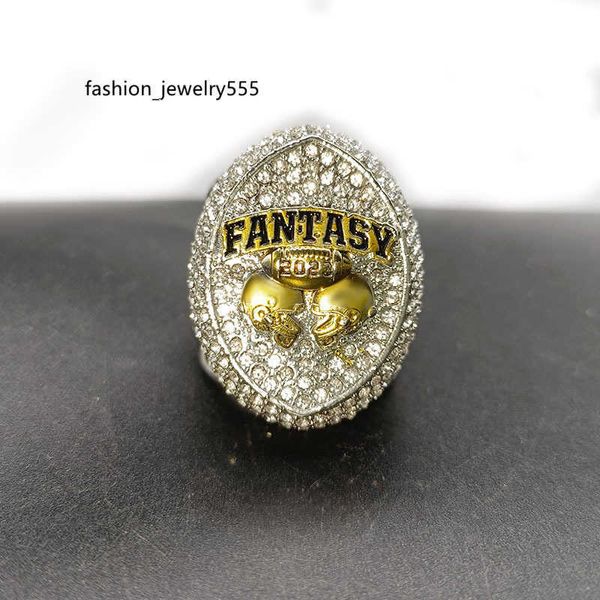 

cluster rings new 2023 fantasy football championship ring league trophy winner size 9-12, Golden;silver