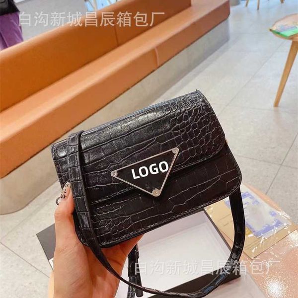 

50% off designer bag 2024 early launch summer new medieval crocodile pattern small square versatile punk dark shoulder wind crossbody