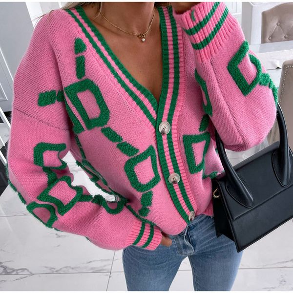 

women's sweaters autumn winter women cardigan knitted sweater jacket warm embroidery fashion knit cardigans coat lady loose 230812, White;black