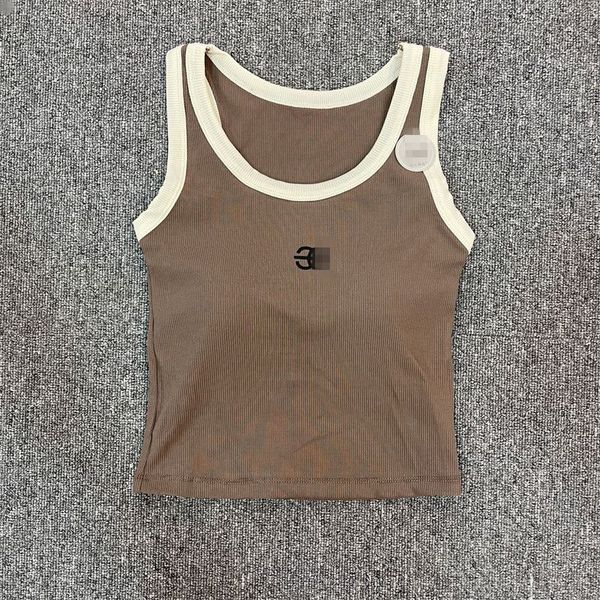 

designer vest women vest sleeveless sport tee yoga summer tees vests tee yoga fitness sports embroidery logo tank y2, White