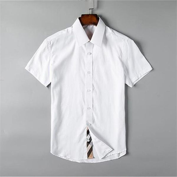 

luxurys designers summer fashion casual men's dress shirts business shirt linen station collar short-sleeved -3242c, White;black