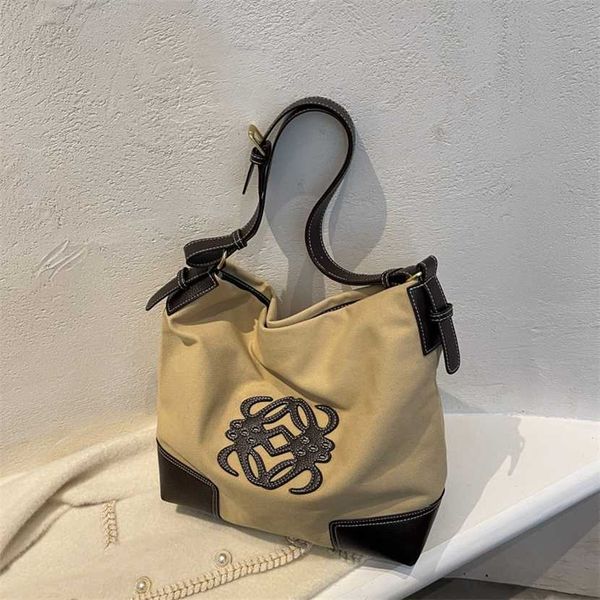 

55% off designer bag 2024 early launch large capacity women's new fashion canvas bucket single shoulder versatile small casual crossbod