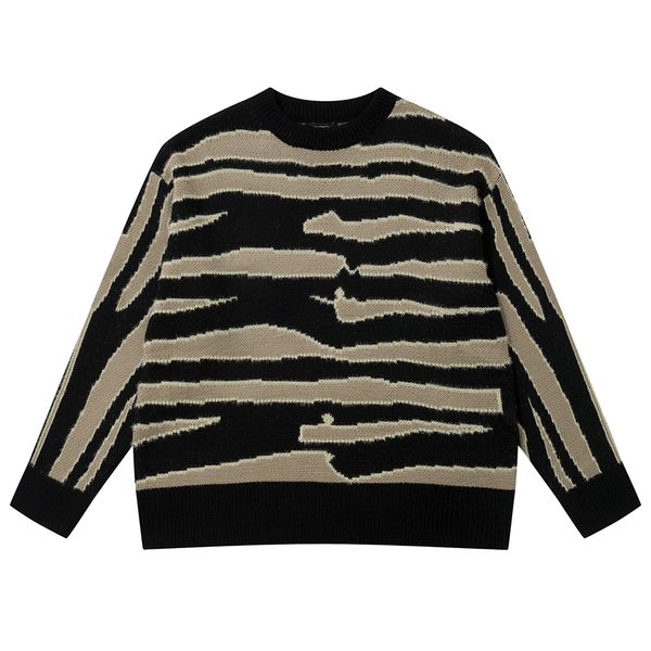 

striped patchwork knitted sweater for men and women clothes oversized sweaters