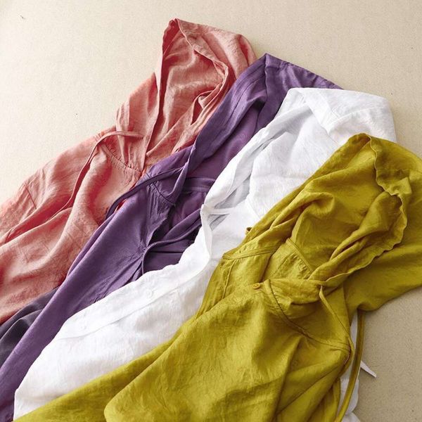 

hooded long sleeved shirt sunscreen womens summer casual loose air conditioning beach suit cardigan, White