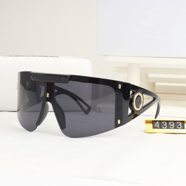 

fashion designer shield sunglasses luxury letter womens mens goggle senior eyewear for women eyeglasses frame vintage metal sun glasses 4393, White;black