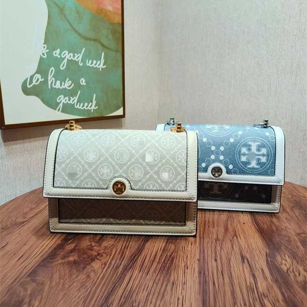 

50% off designer bag 2024 early launch tb women's old flower organ new one shoulder crossbody simple small square