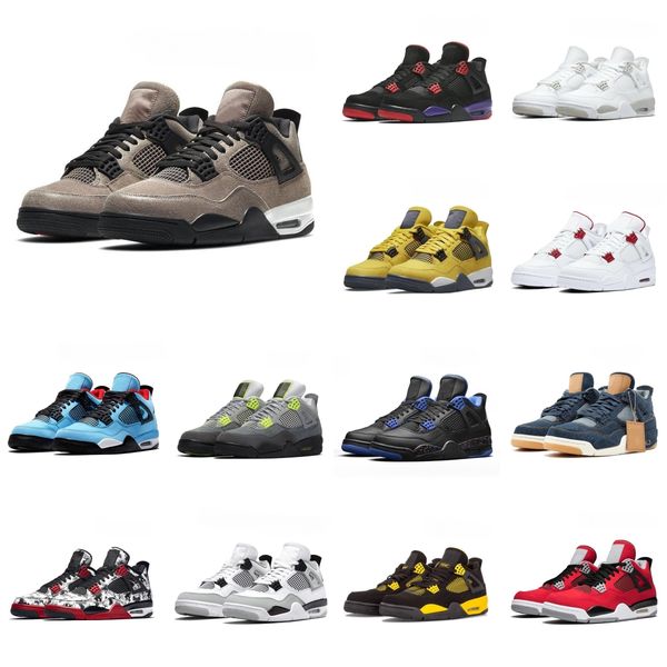 

shoes designer shoes jumpman 4 mens basketball shoes 4s cool grey pn dust red cement canyon purple military black university blue sail women
