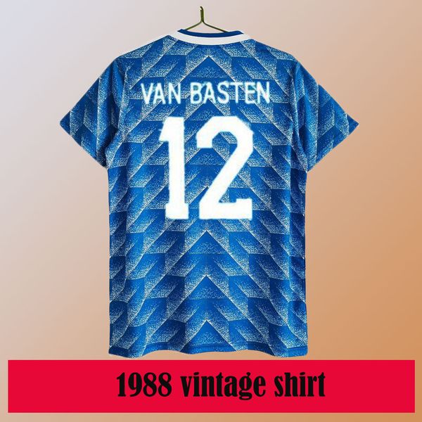 

1988 van bastenretro jersey classic football shirt gullit van basten rijkaard koeman bosman football uniform size s--xxl, Black;yellow