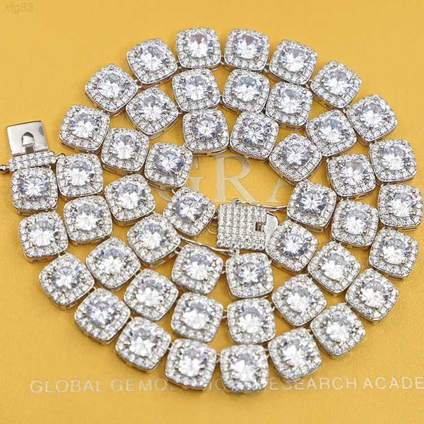 

hip hop jewelry 10mm wide large 6.5mm moissanite/cz diamond cuban chain 925 sterling silver cuban link chain