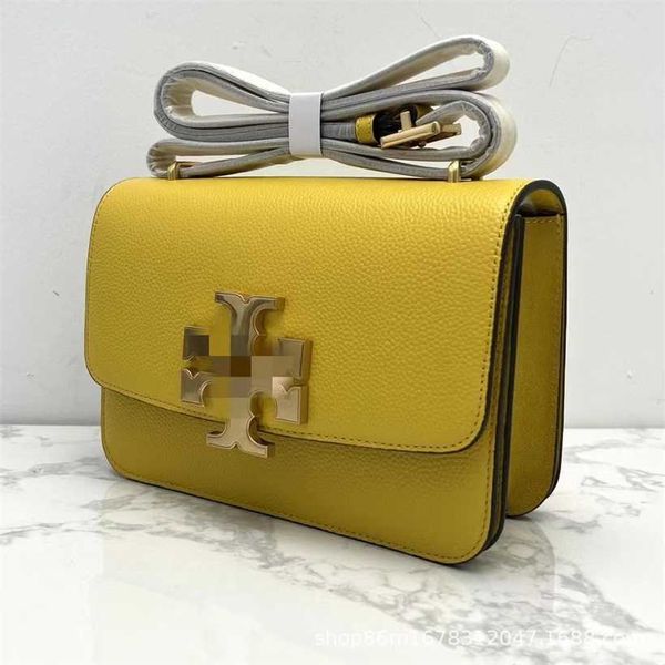 

52% off designer bag 2024 early launch new eleanor litchi grain cowhide small gold brick leather strap single shoulder diagonal straddle