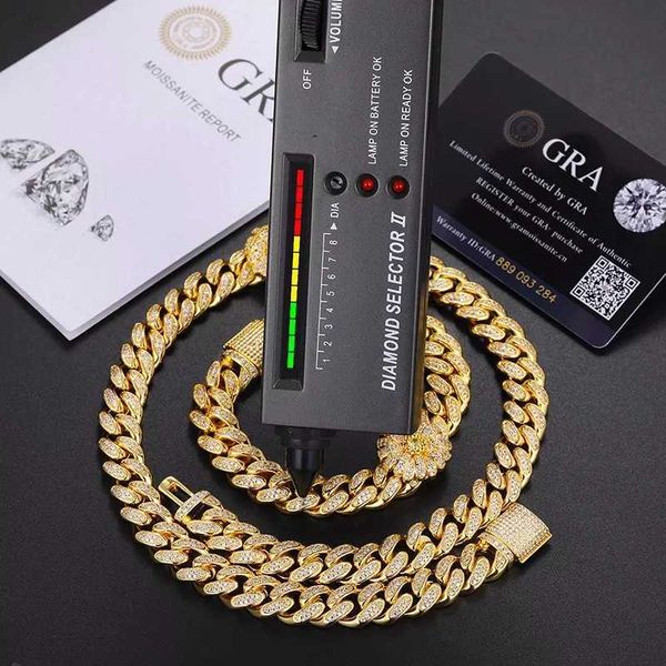 

jewelry charm miami cuban link chain gold plated 925 sterling silver hiphop indian lab created moissanite flower 14k 18k cross