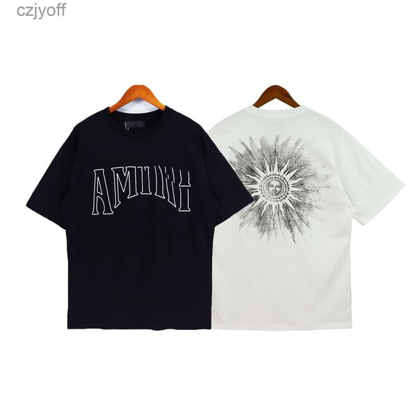 

street sunflower print bottom shirt loose casual round neck short sleeve t-shirt men's, White;black