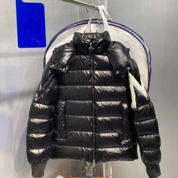 

23 autumn and winter new men and women's couple leisure style m family down coat hooded white goose down comfortable warm soft coat, Black