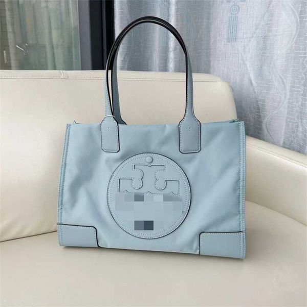 

56% off designer bag 2024 early launch tb new ella size handheld one shoulder cowhide with waterproof nylon fabric high capacity tote commut