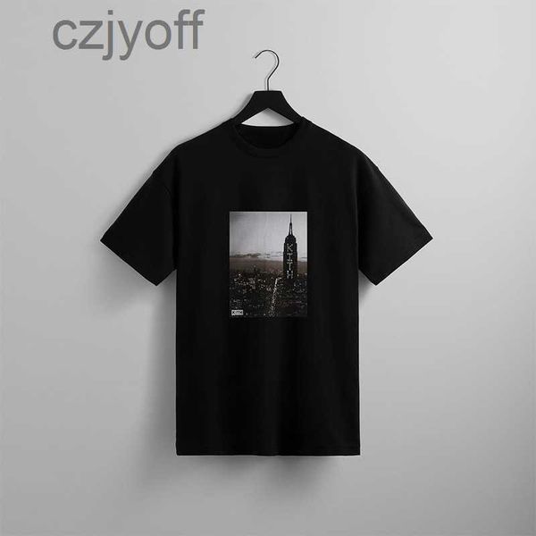 

kitt city lights tee city light t-shirt summer new short sleeve, White;black