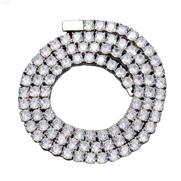 

vvs moissanite diamond necklace 5mm925 sterling silver pass diamond test mosan diamond tennis necklace