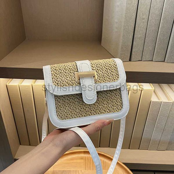 

beach trendy and fashionable straw woven chain minimalist summer popular bag 2023 new fashion one diagonal cross small square bagstylishdesi