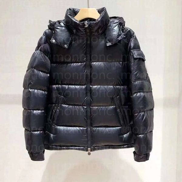 

mens down jackets stylist coat parka classic puffer jacket hooded thick down coats womens feather windproof outerwear, Black