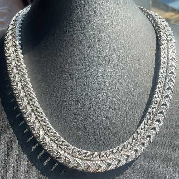 

custom sterling 925 silver 6mm 8mm wide lab diamond moissanite cuban link chain mans necklace