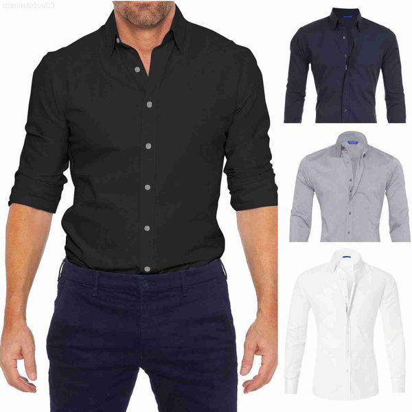 

men's casual shirts slim long sleeve shirt men's casual business dress shirts zip up tshirts stretch solid color button down shirt, White;black