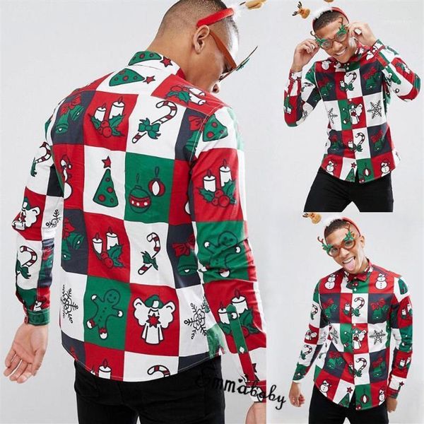 

men's casual shirts hirigin fashion shirt men clothes 2021 mens christmas plaid autumn fits long sleeve hawaiian printed stre360t, White;black