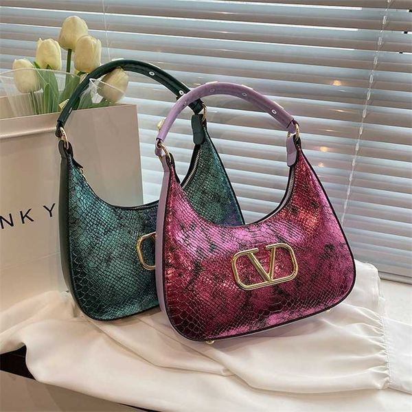 

50% off designer bag 2024 early launch advanced texture for women new simple and fashionable snake pattern underarm fashion one shoulder cro