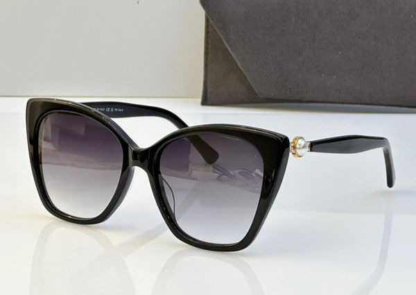

fashion designer rua sunglasses for women retro acetate set with pearls cat eye shape glasses summer elegant charming style anti-ultraviolet, White;black
