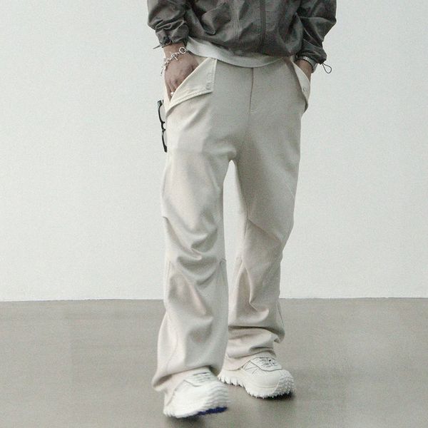 

streetwear drawstring sweatpants baggy straight patchwork casual trousers loose cargo pants, Black;brown