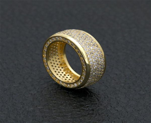 

fashion hiphop rapper ring for men hip hop gold silver rings bling cubic zirconia mens diamond ice out jewelry2907856, Golden;silver