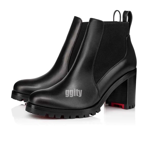 

ankle boot red-bottoms heels boots pumps ankles boots women short booties dress luxury reds soles heel womens turela suede 006, Black