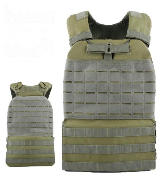 

training tactical vest body armor cs wargame combat paintball vest molle plate carrierr vests3453554, Camo;black