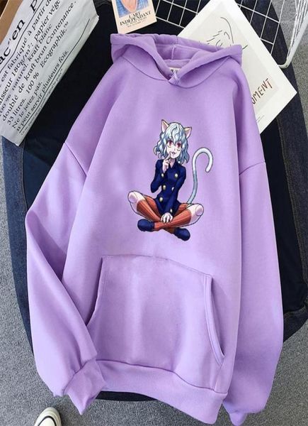 

neferpitou x hoodi fashion japanese streetweare sweatshirt multiple colour student casual hoodies pullover15792399, Black