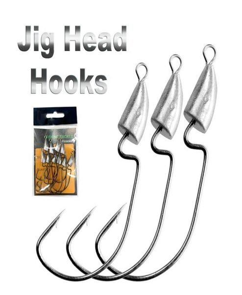 

5g 7g10g 14g bullet jig head carbon steel hook weedless offset worm fishing hook6594411