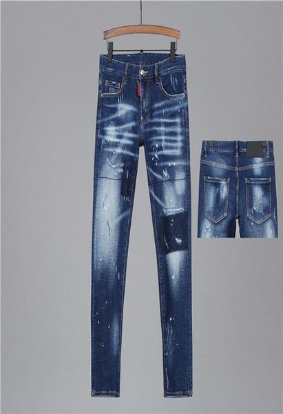 

japanese style 2021 new designers classic ripped jeans rounddot printing mens skinny jeans casual rock black jeans size sxxx6796820, Blue