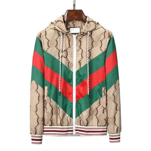 

designer mens jacket autumn and winter windrunner coats fashion hooded sports windbreaker casual zipper jackets clothing, Black;brown