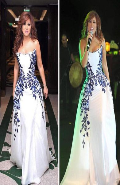 

najwa karam a line white celebrity dresses 2016 arabic dubai elegant evening gowns with simple embroidery floor length women prom 5779540, Black;red