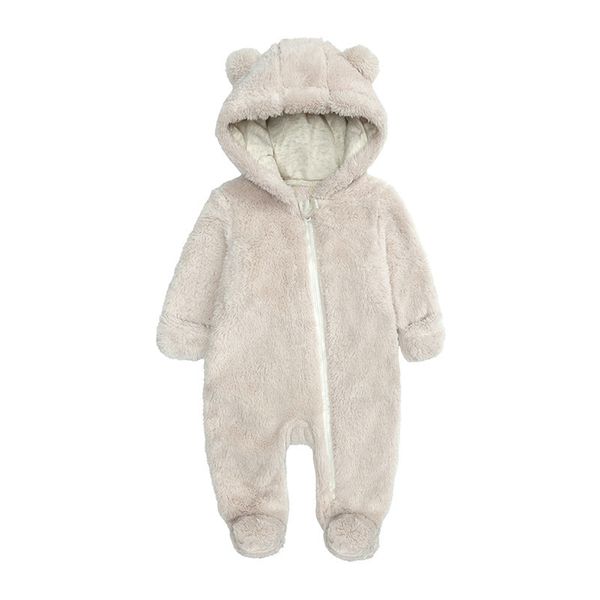 

baby jumpsuits in autumn and winter baby clothes climbing clothes thick warm newborn flannel going out to wear plush clothes, Blue