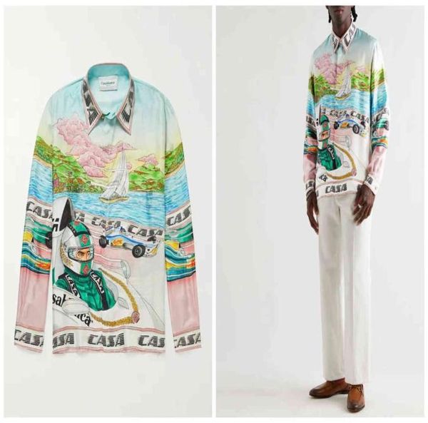 

a printed silk twill shirt012345678910111213147363150, White;black