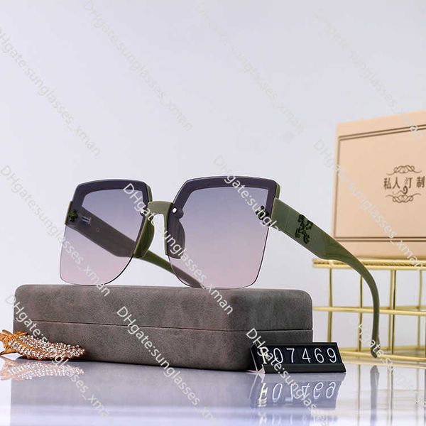 

fashion designer cool sunglasses 2023 new large frame net red sunglasses women's glasses 16dro, Black