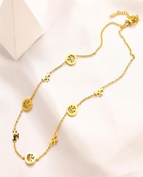 

luxury women039s necklaces designer necklace 18k gold plated long chain fashion jewelry stainless steel necklace couple family 5778777, Silver