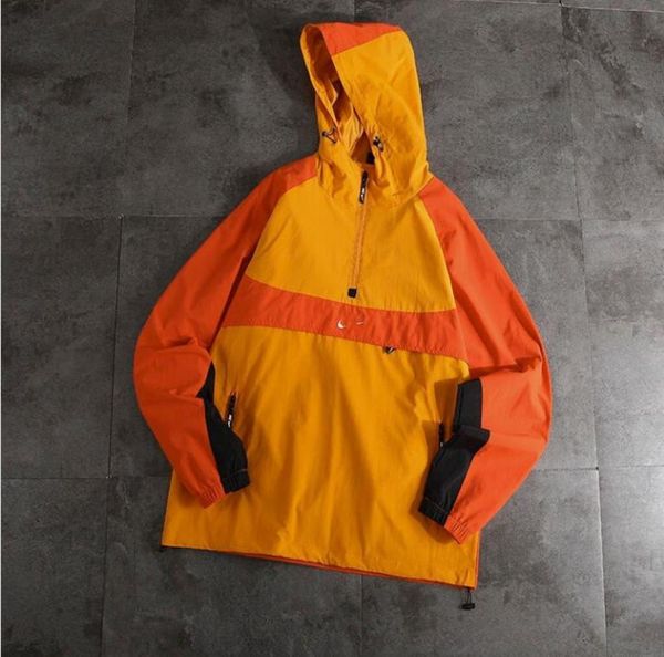 

2022 summer hooded jackets for men loose casual sport jacket windbreaker coat zipper men039s clothing42417078327712, Black;brown