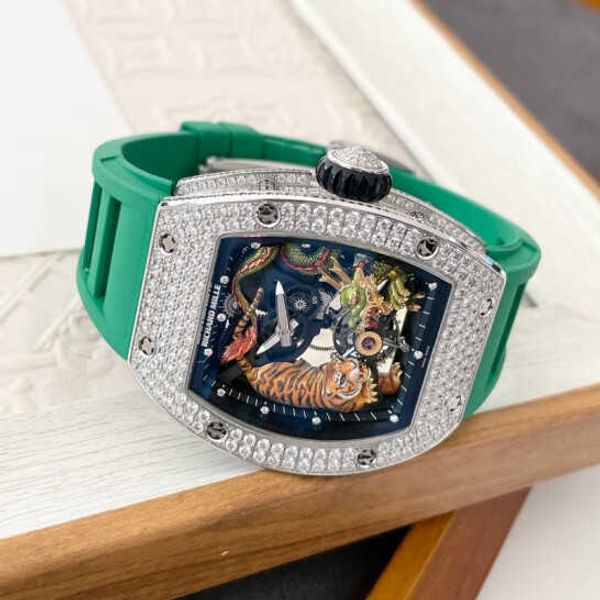 

richardmille tourbillon automatic mechanical quartz wristwatches wrist watches rm5001 dragon tiger tourbillon limited edition fashion leisur