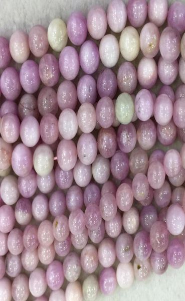 

whole natural genuine purple pink kunzite round loose beads 416mm diy jewelry necklaces or bracelets 16quot 040929980858, Black