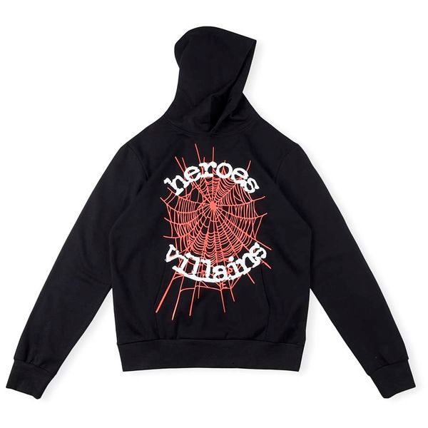 

sweatershirts hoodies designer mens pullover puff letter men womens hoodie spider web sweatshirt black red, Black;brown