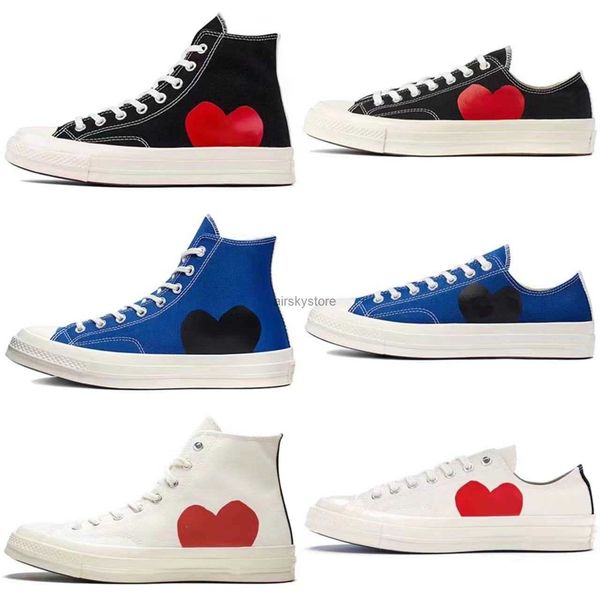 

new desinger 1970s men womens casual canvas shoes sneakers classic big eyes red heart shape platform jointly name star sneaker chuck chucks, Black