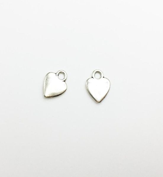 

200pcslot tibetan silver alloy heart pendant charms for jewelry makings bracelet findings 105135mm7630308, Bronze;silver