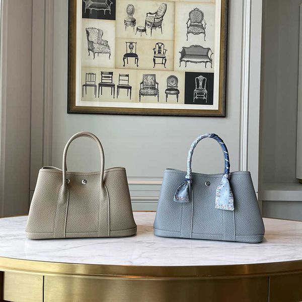 

classic tote bags garden party new leather garden bag fashion first layer cowhide women's versatile large capacity handbag pure tote 1b