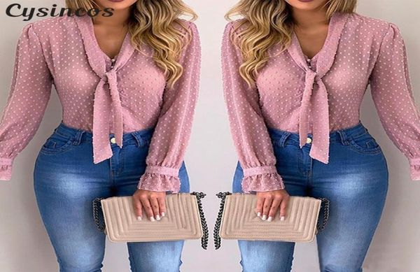 

women blouses fashion long sleeve vneck pink shirt chiffon office blouse slim casual plus size s5xl9836064, White