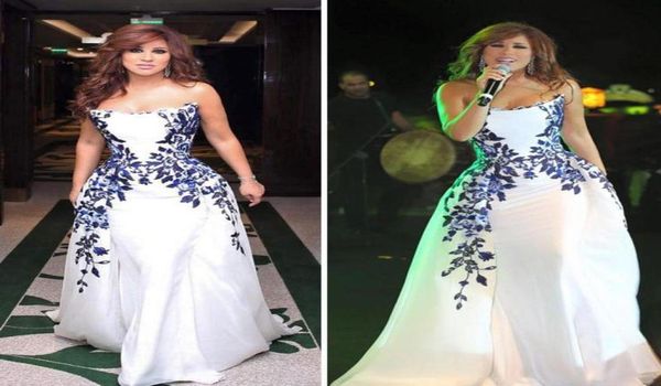 

najwa karam a line white celebrity dresses 2016 arabic dubai elegant evening gowns with simple embroidery floor length women prom 6571635, Black;red