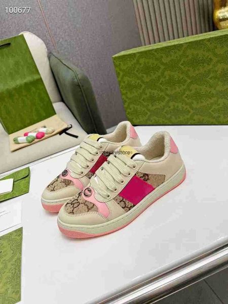 

2023 high-quality a small dirty shoes designer casual shoe screener sneakers board men women sneaker classic blue pink crystal stripe low re, Black